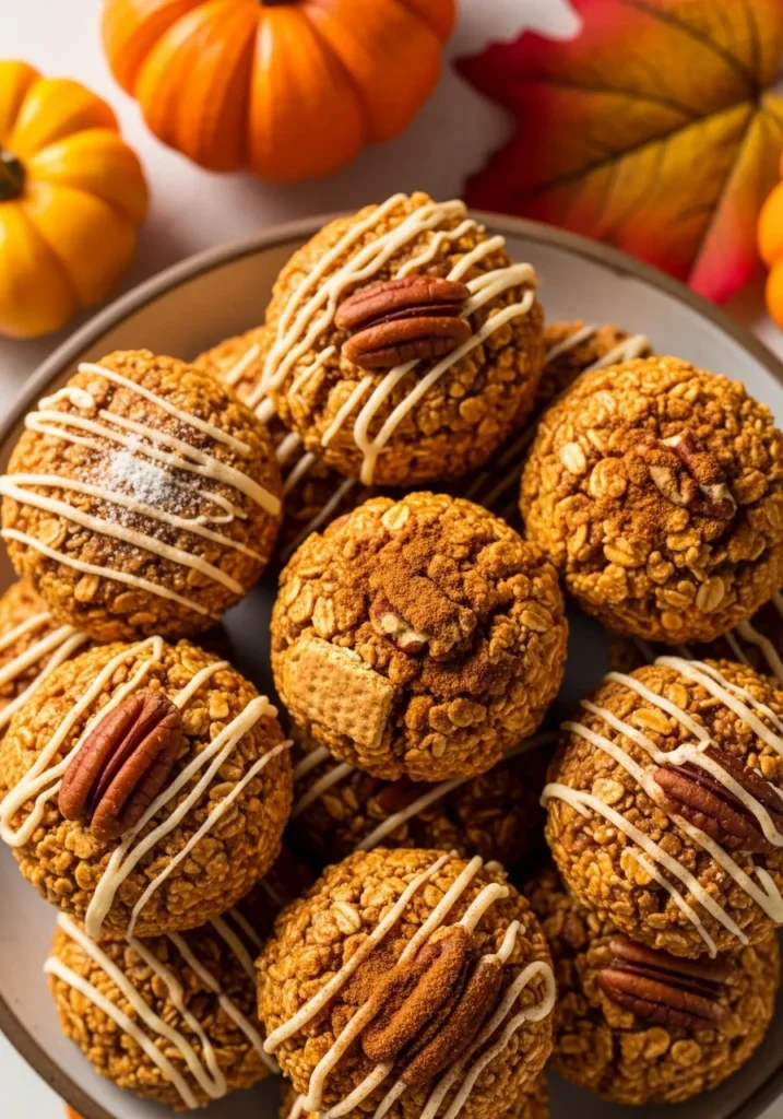 Pumpkin Spice No Bake Cookies