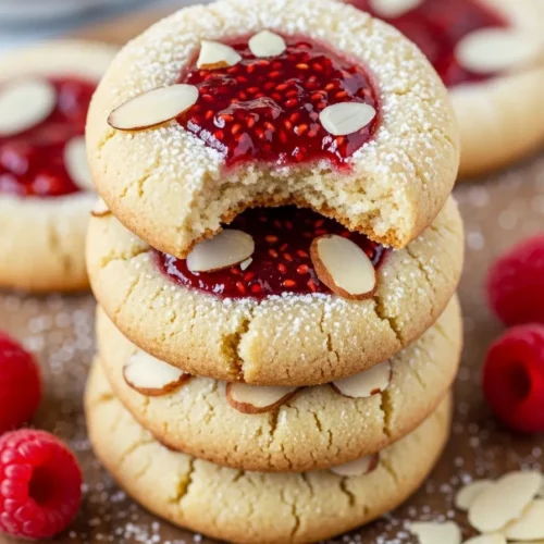 Raspberry Almond Cookies