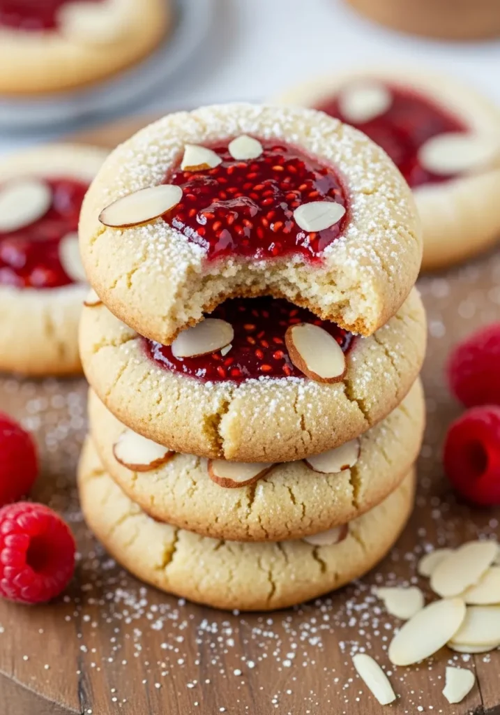 Raspberry Almond Cookies