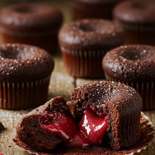 Raspberry Chocolate Lava Cupcakes Recipe