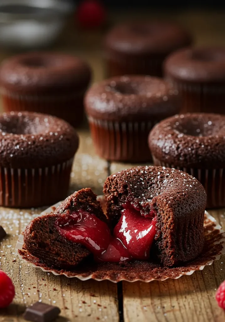 Raspberry Chocolate Lava Cupcakes Recipe