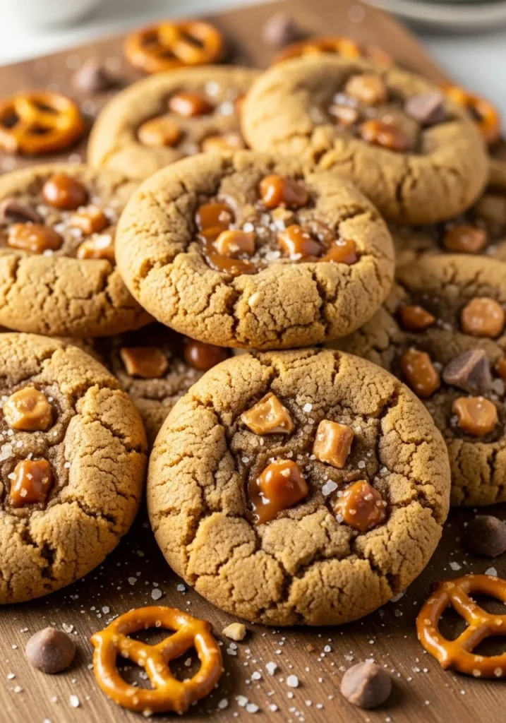 Salted Caramel Crunch Cookies