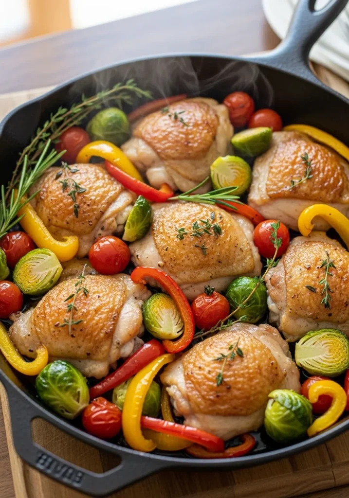  Skillet Chicken Thighs