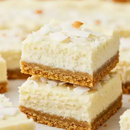 Skinny Coconut Cheesecake Bars Recipe