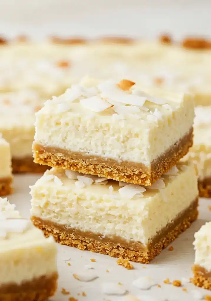 Skinny Coconut Cheesecake Bars Recipe