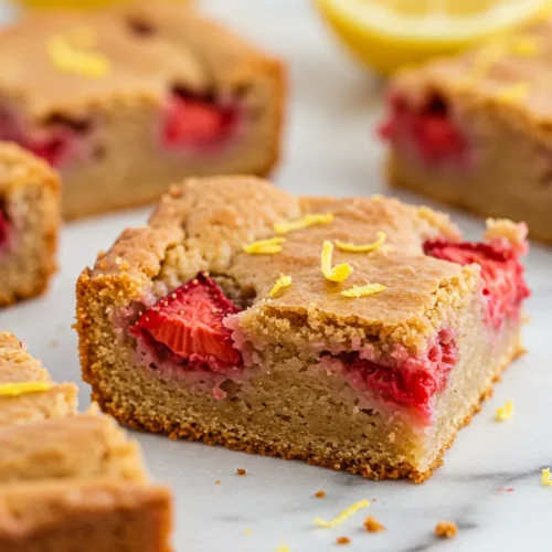 Strawberry Lemon Blondies Recipe