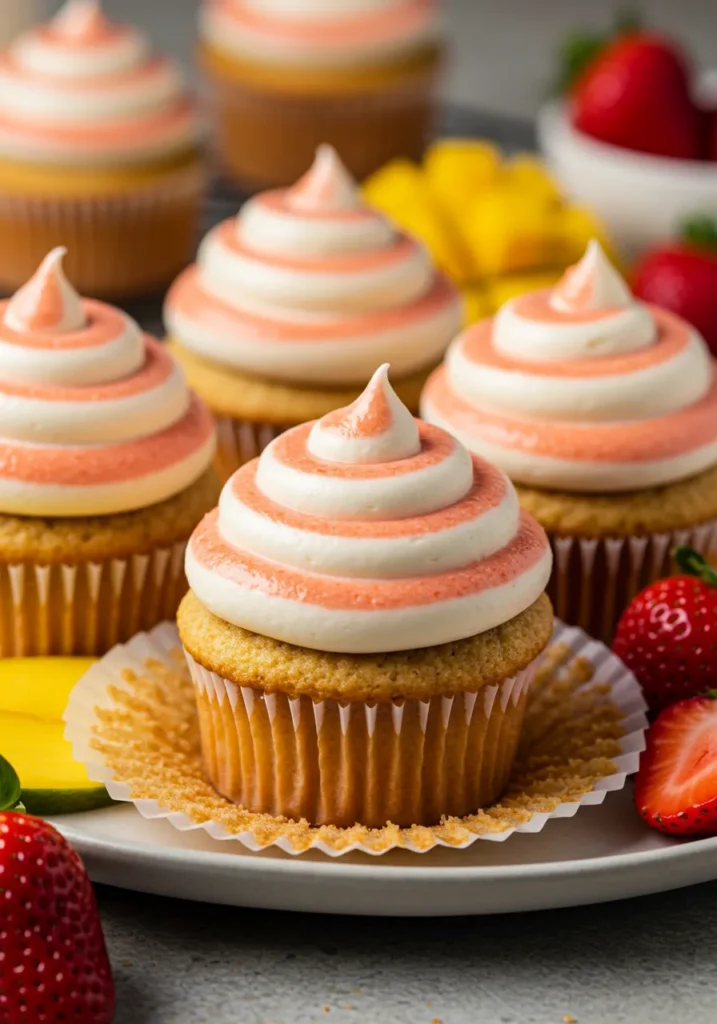 Strawberry Mango Cupcakes Recipe