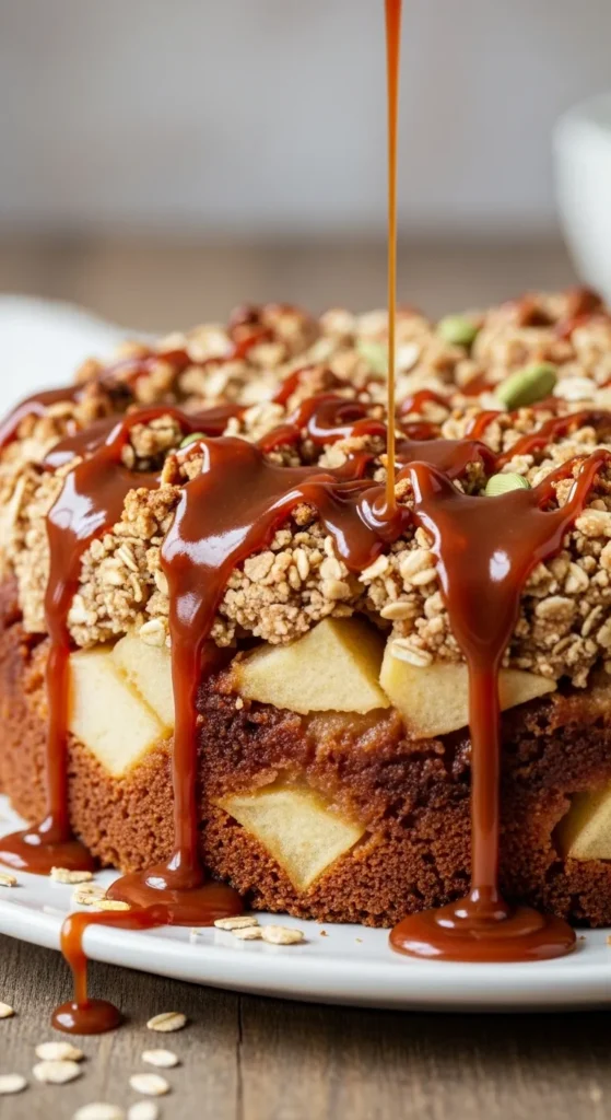 Swedish Apple Cake with Caramel