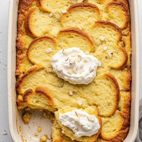 Coconut Cheesecake Bread Pudding Recipe