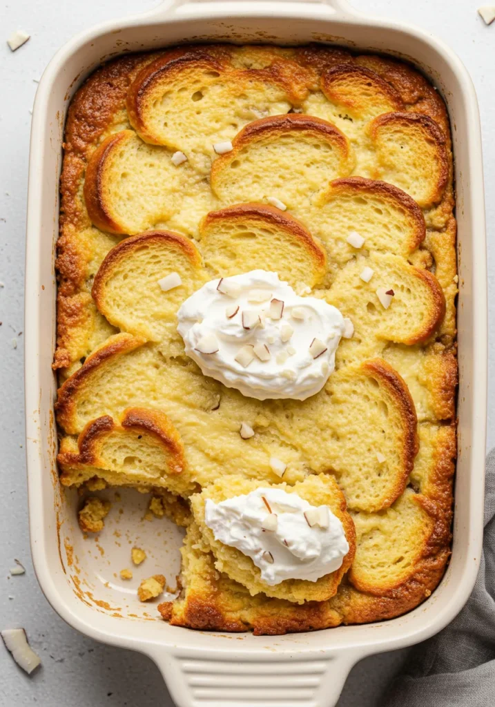 Coconut Cheesecake Bread Pudding Recipe