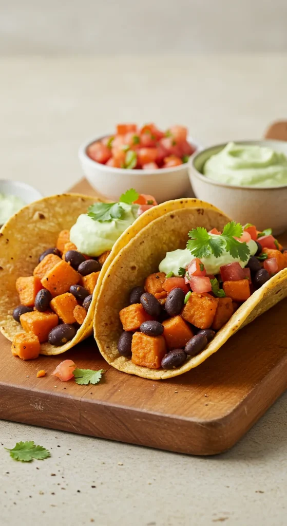 20-Minute Sweet Potato & Black Bean Tacos