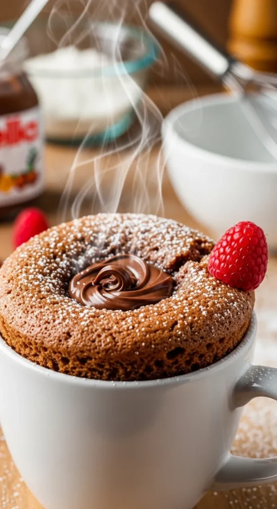 3-Ingredient Nutella Mug Cake