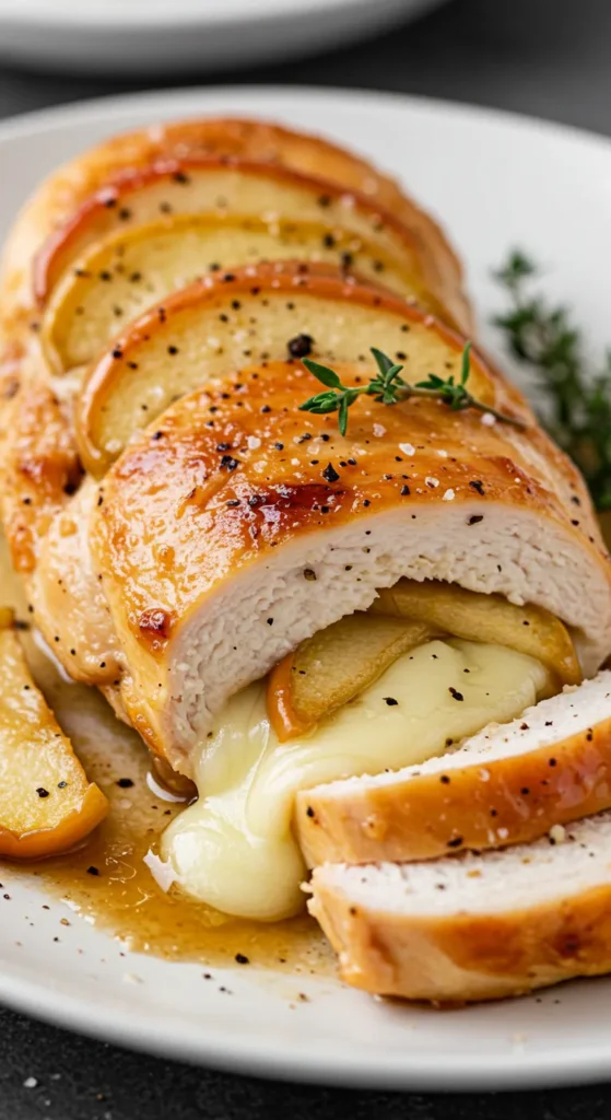 5-Ingredient Apple & Brie Stuffed Chicken