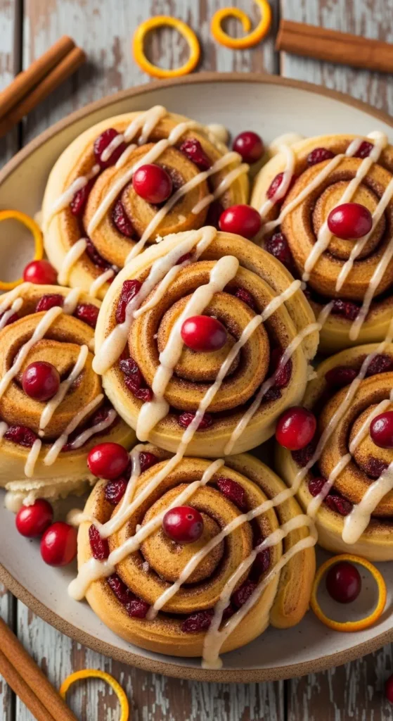 Cranberry Orange Cinnamon Rolls