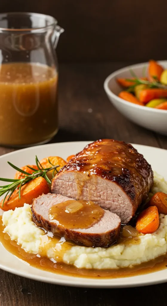 Apple Cider Braised Pork Tenderloin