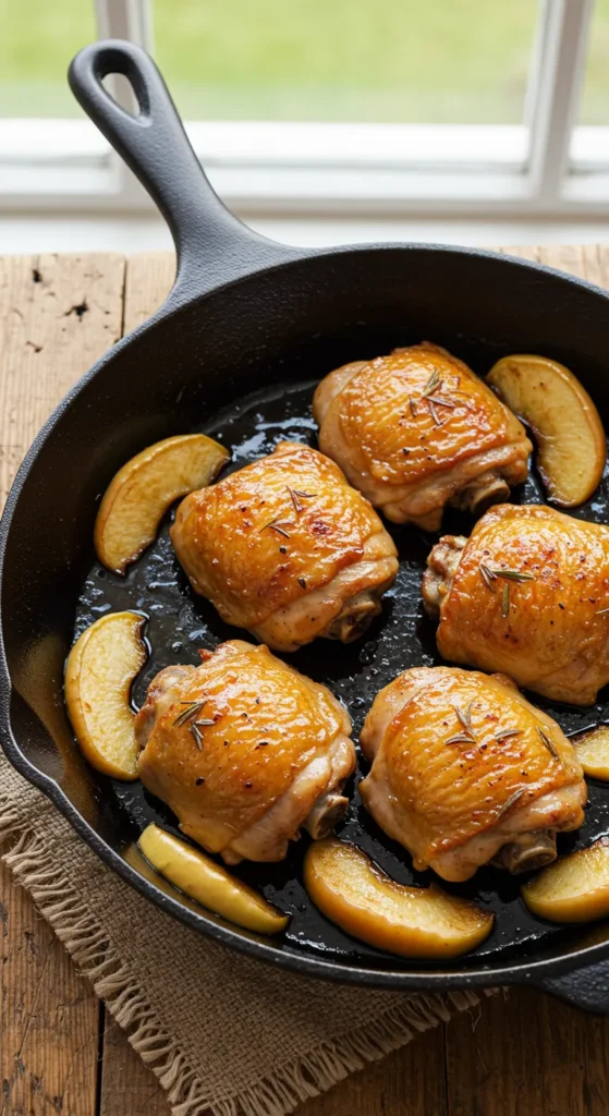 Apple Cider Glazed Chicken Thighs