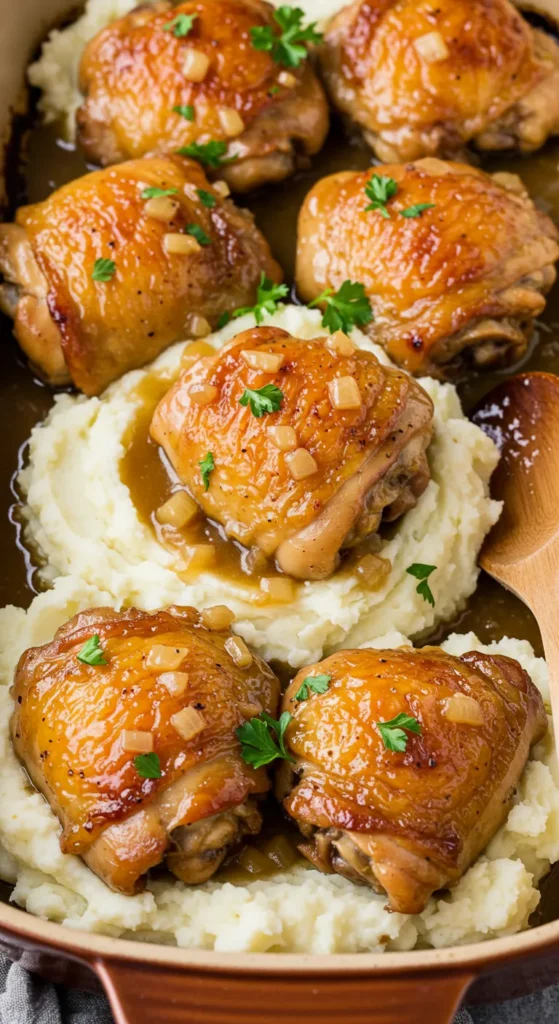 Apple Cider Glazed Chicken Thighs