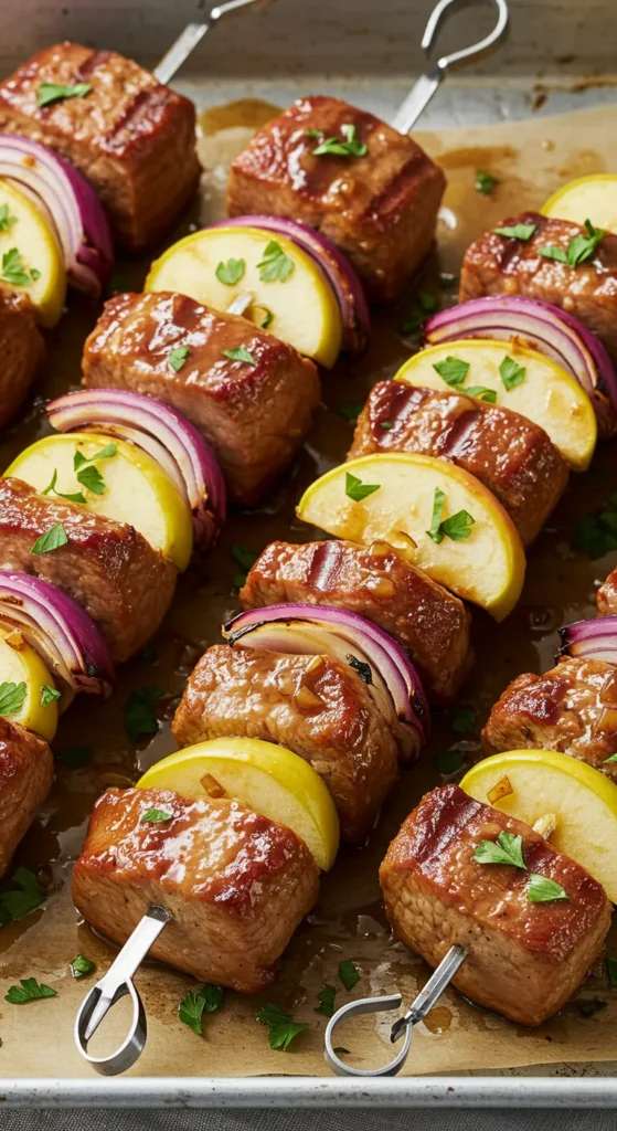 Apple Cider Pork Kabobs