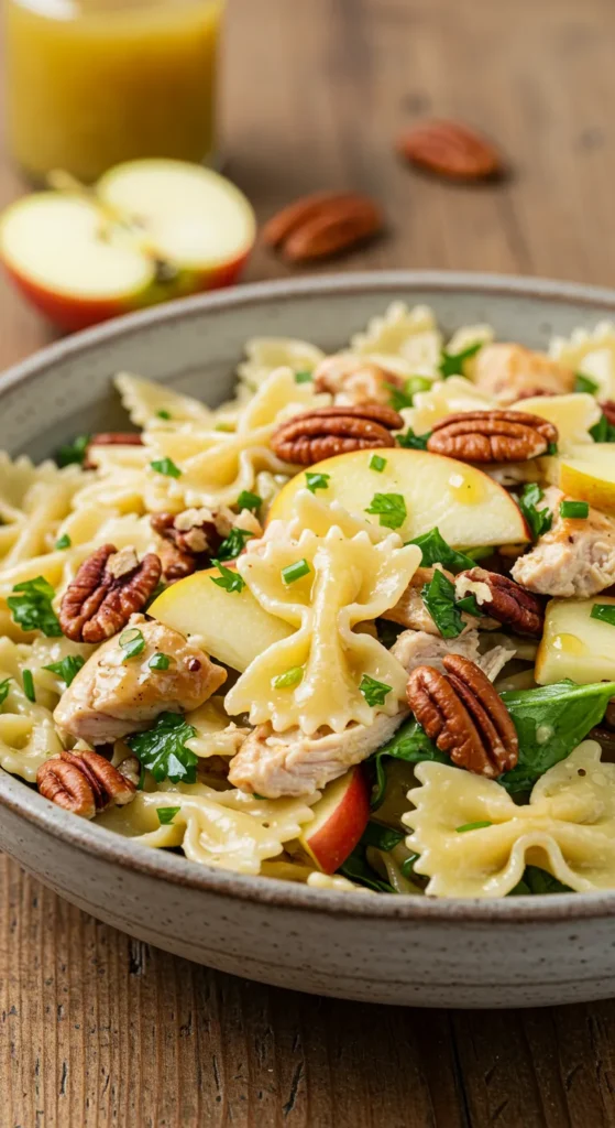 Apple Cider Vinaigrette & Chicken Farfalle Salad