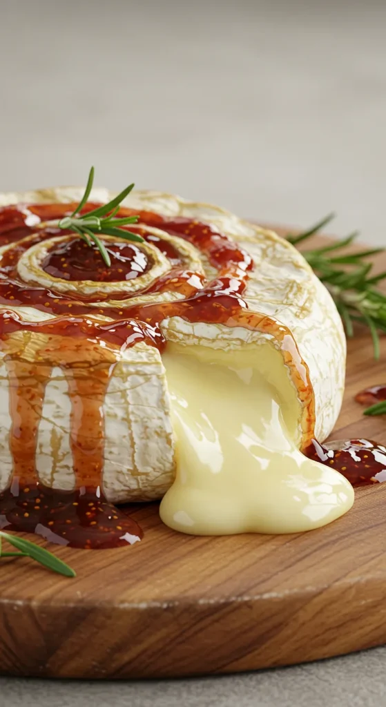 Baked Brie with Fig Jam & Rosemary