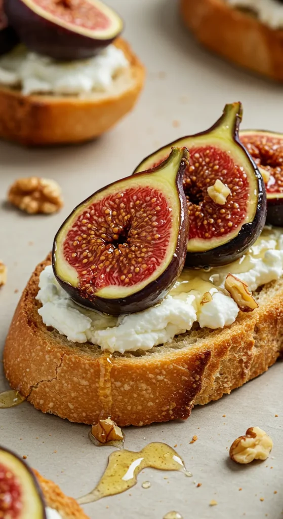 Baked Fig and Goat Cheese Crostini