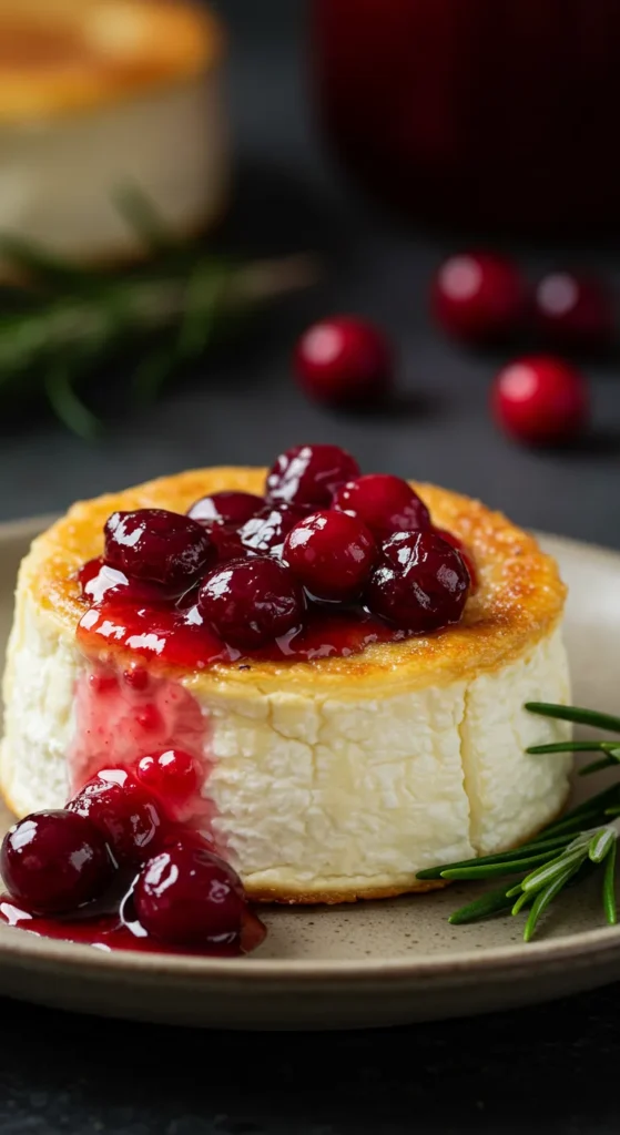 Baked Goat Cheese with Cranberry Sauce