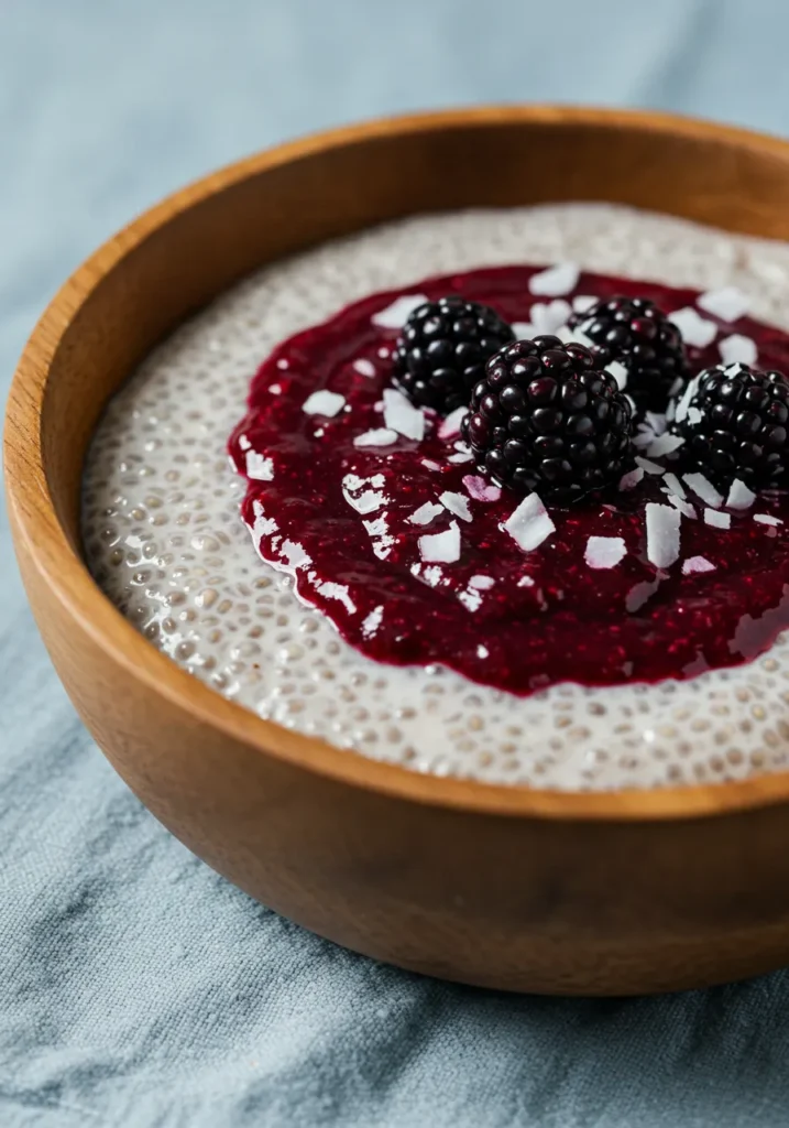Blackberry Coconut Chia Pudding Recipe