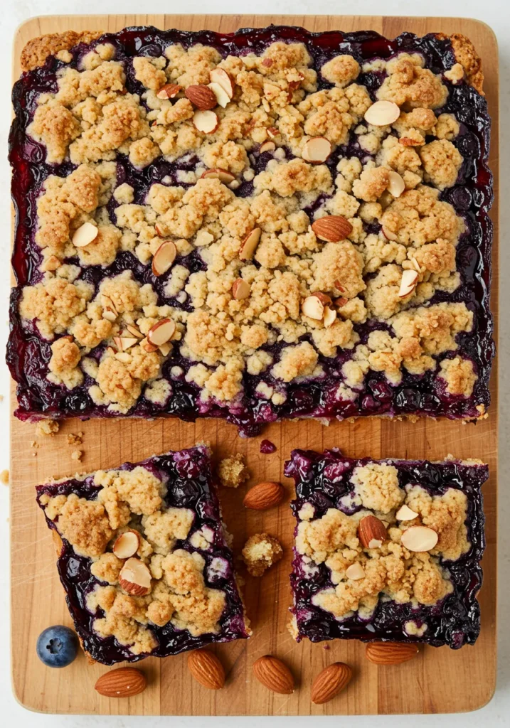 Blueberry Almond Crumble Bar Recipe