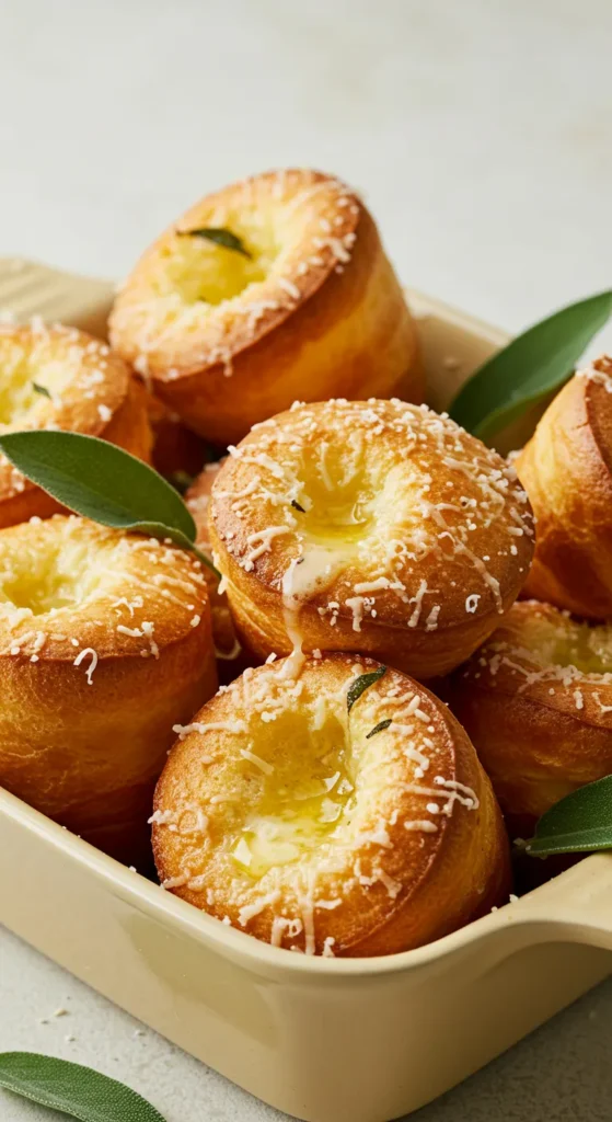 Brown Butter Sage & Parmesan Popovers