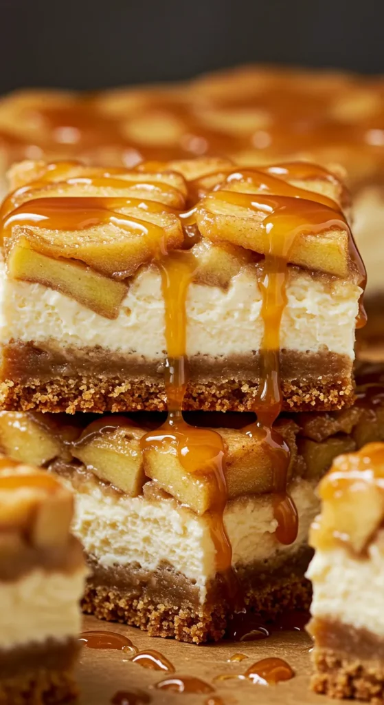 Caramel Apple Cheesecake Bars