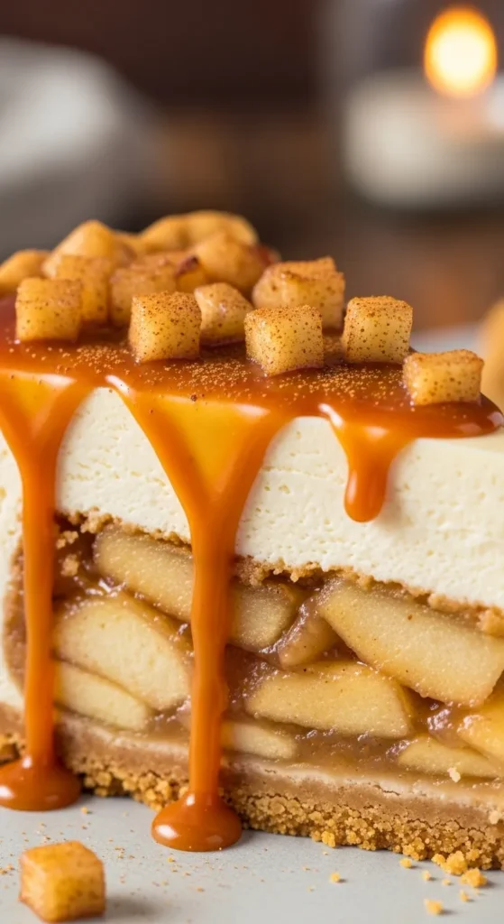 Caramel Apple Pie Cheesecake