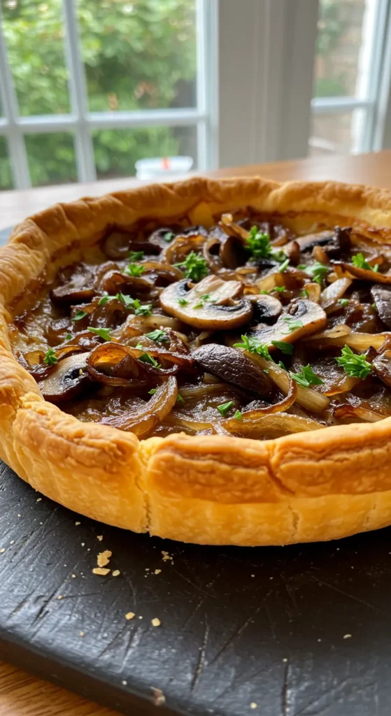 Caramelized Onion and Mushroom Tart