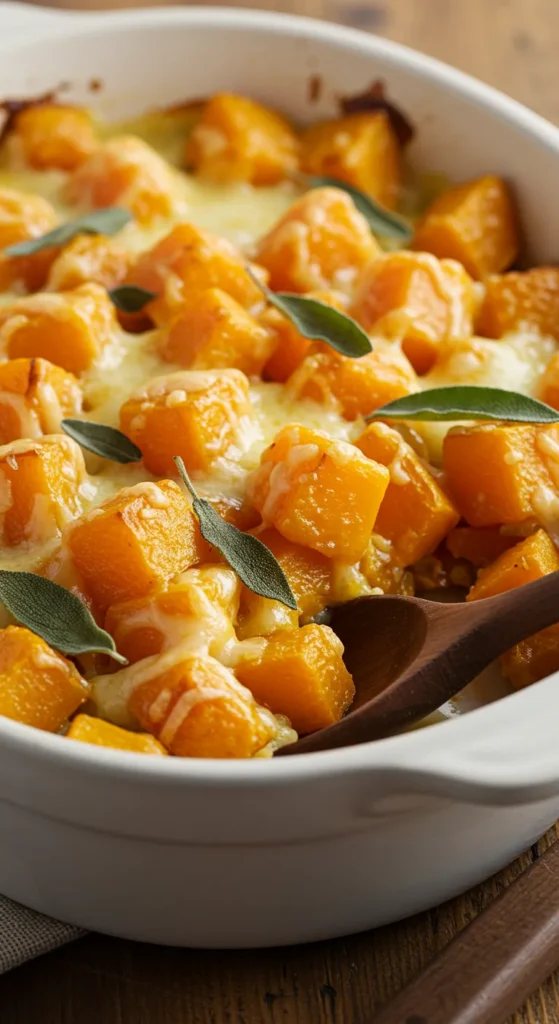 Cheesy Butternut Squash & Sage Casserole