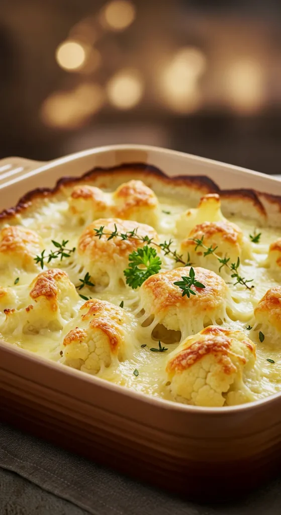 Cheesy Cauliflower Gratin