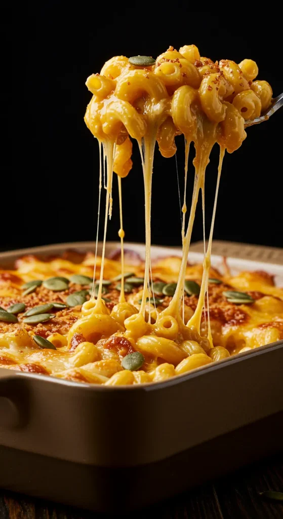 Cheesy Pumpkin Mac and Cheese 
