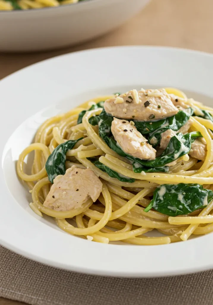 Chicken Spinach Pasta Recipe