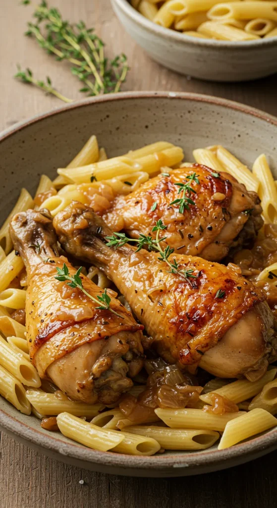 Cider-Braised Chicken and Pasta