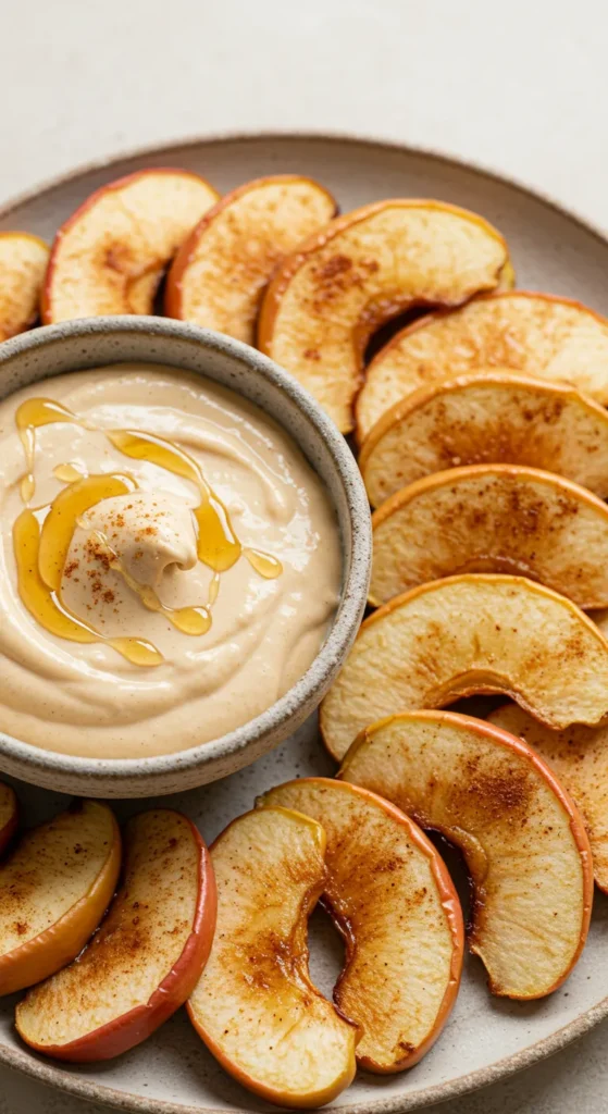 Cinnamon Apple Slices with Nut Butter Dip