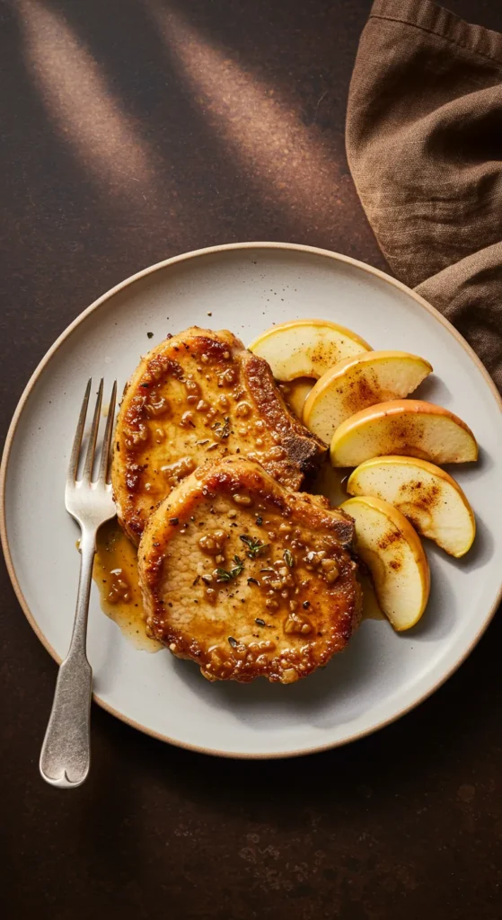 Cinnamon Pork Chops with Apples