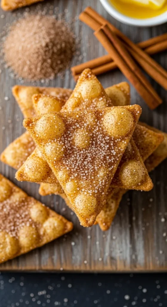 Cinnamon Sugar Tortilla Chips Easy Sweet Snack Recipe
