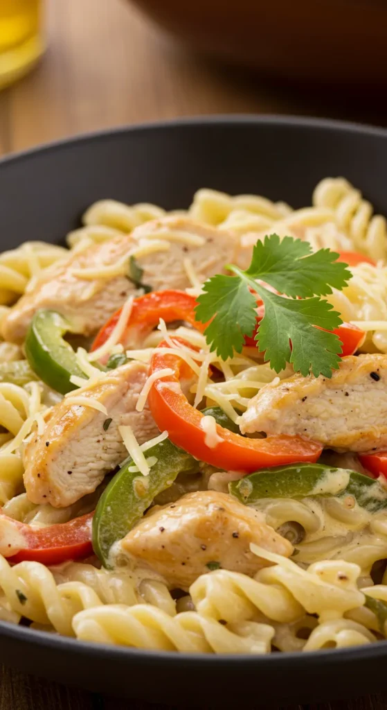 Classic Southwest Chicken Alfredo with Green Chiles
