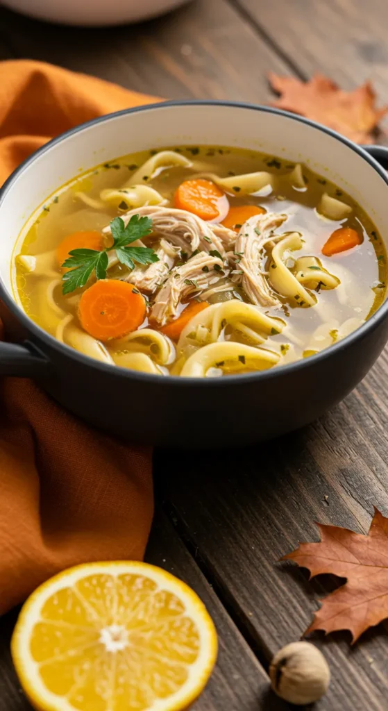 Cozy Autumn Chicken Noodle Soup