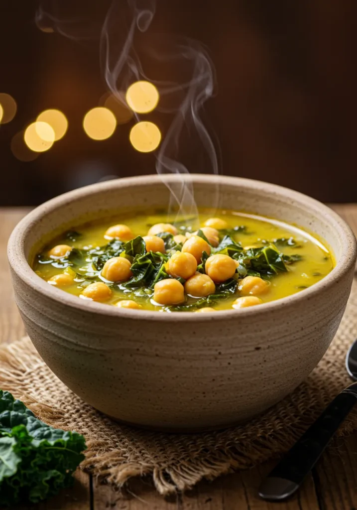 Cozy Chickpea and Kale Soup