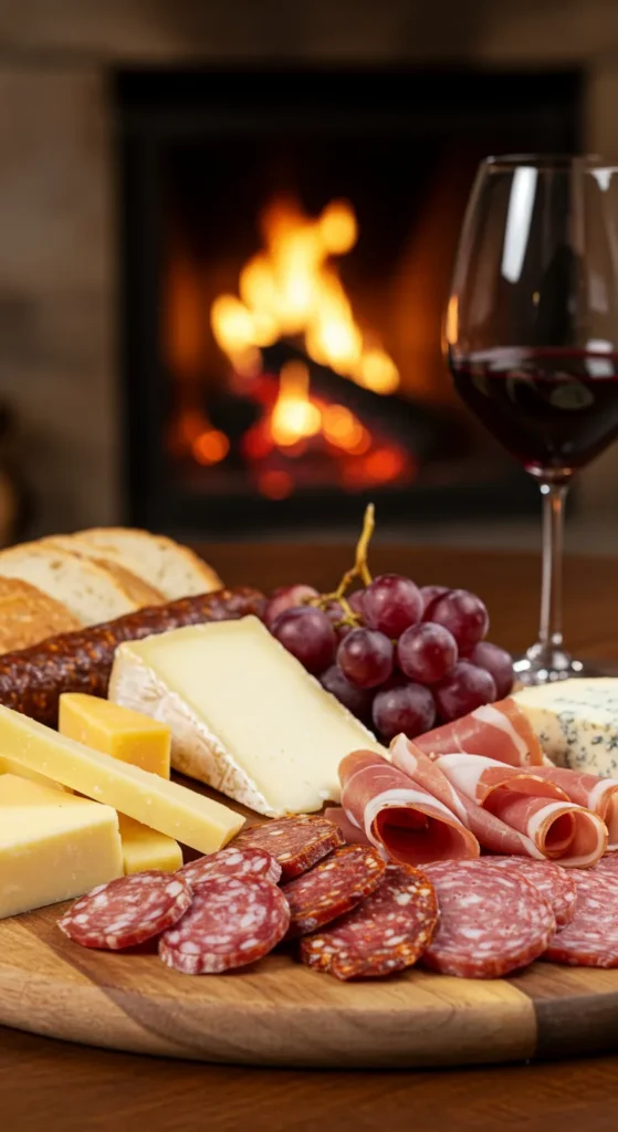 Cozy Fireside Meat & Cheese Board