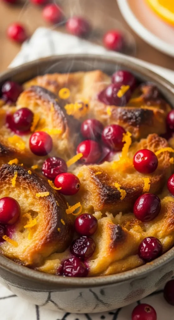 Cranberry Orange Bread Pudding