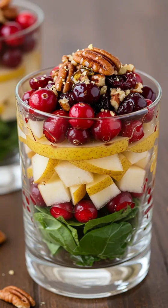 Cranberry Pear Salad Parfait