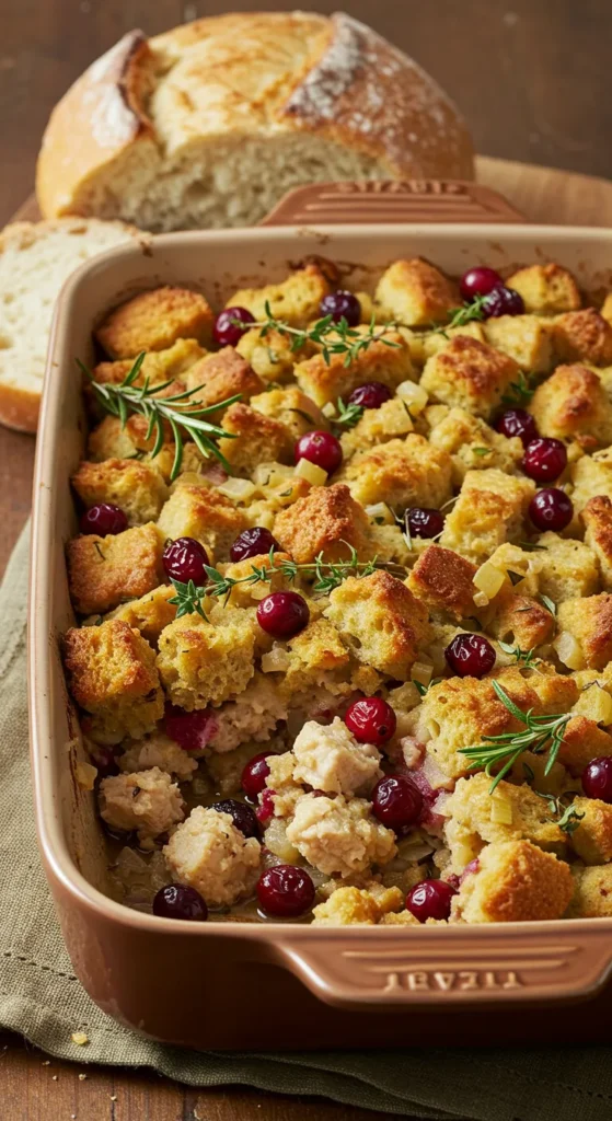 Cranberry Turkey Stuffing Bake