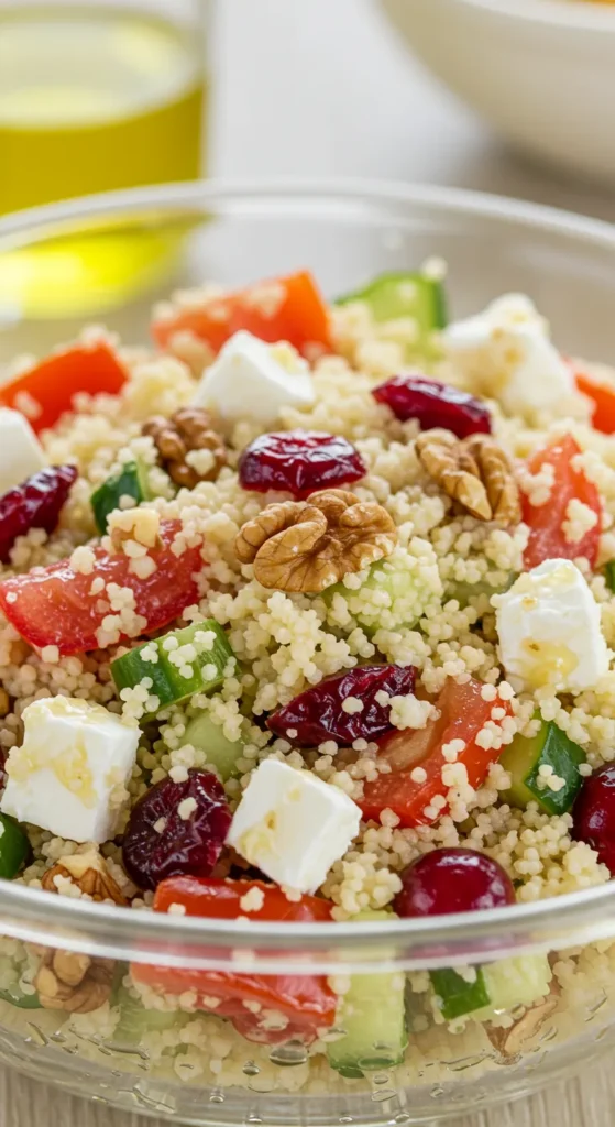 Cranberry Walnut & Goat Cheese Couscous Salad