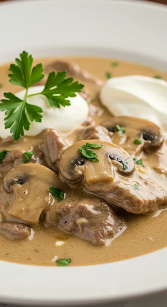 Creamy Mushroom Stroganoff