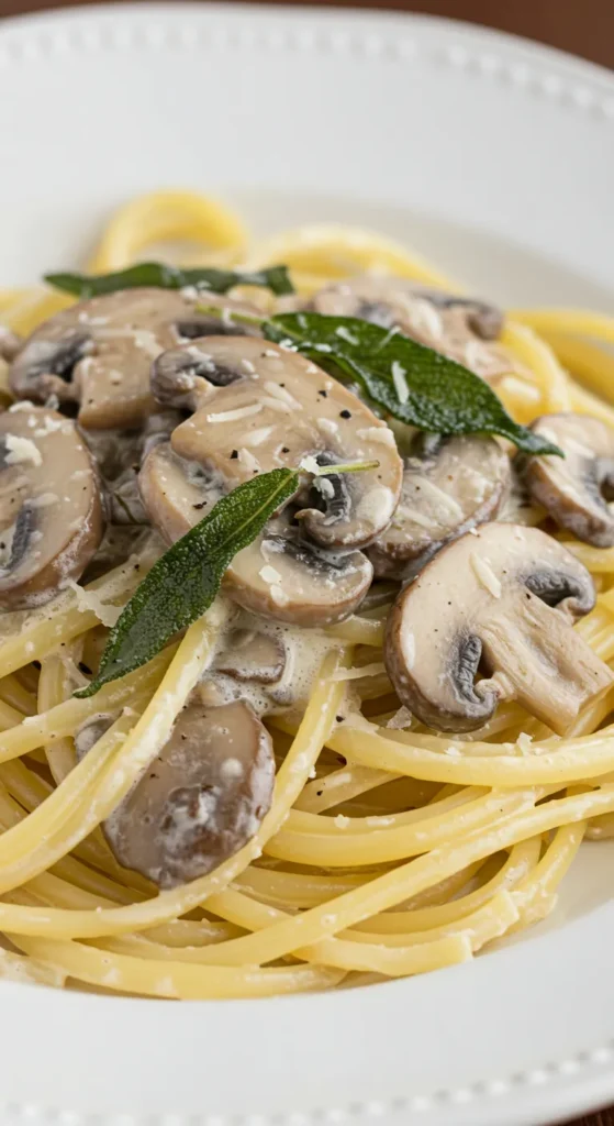 Creamy Mushroom and Sage Pasta